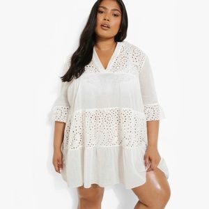 BooHoo | Broderie Smock Dress